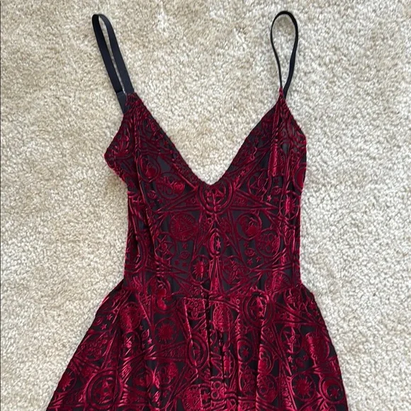 Blackmilk Burned Velvet Hex Blood Handkerchief Dress M - Picture 2 of 7
